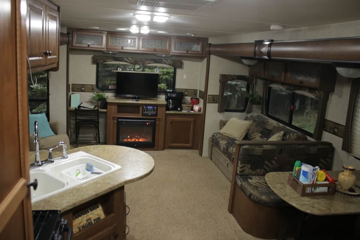Interior living space at Knife Lake Getaway